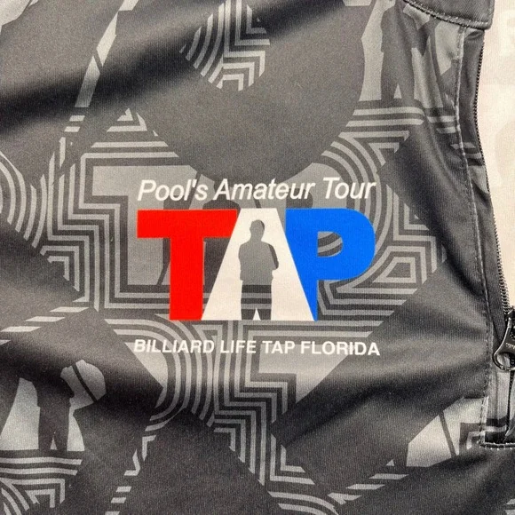 Ultimate Team Gear TAP Florida Billiards Pool Amateur Tour Jersey Mens Black L - Picture 2 of 8